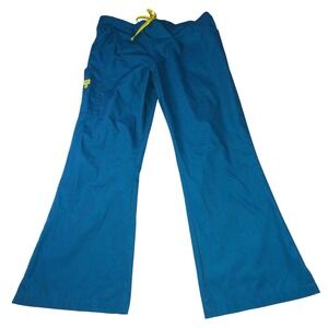 Wink Unisex Scrub Pants Navy Blue XL Flare Leg Drawstring Pockets
